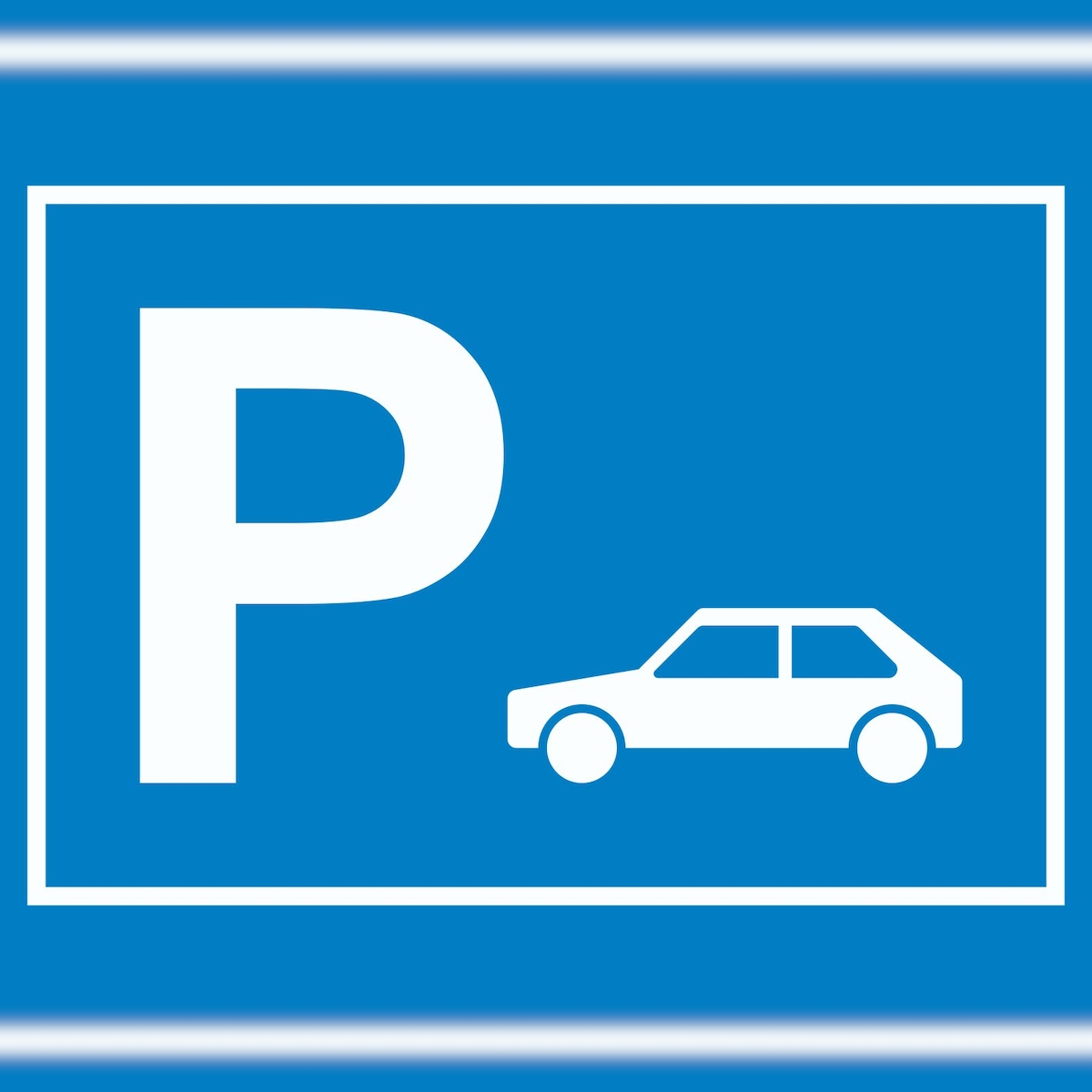 HB-Druck Auto PKW Parkplatz Schild waagerecht A5 Rückseite selbstklebend
