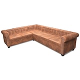 thumbnail of vidaXL Chesterfield hoekbank 6-zits kunstleer bruin