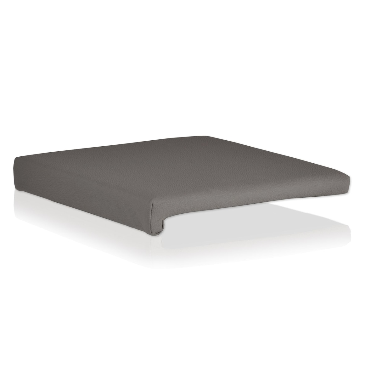 Lycce Klemmkissen / Sitzkissen mit 1 Leiste, Lederimitat Olifante, weich gepolstert, taupe