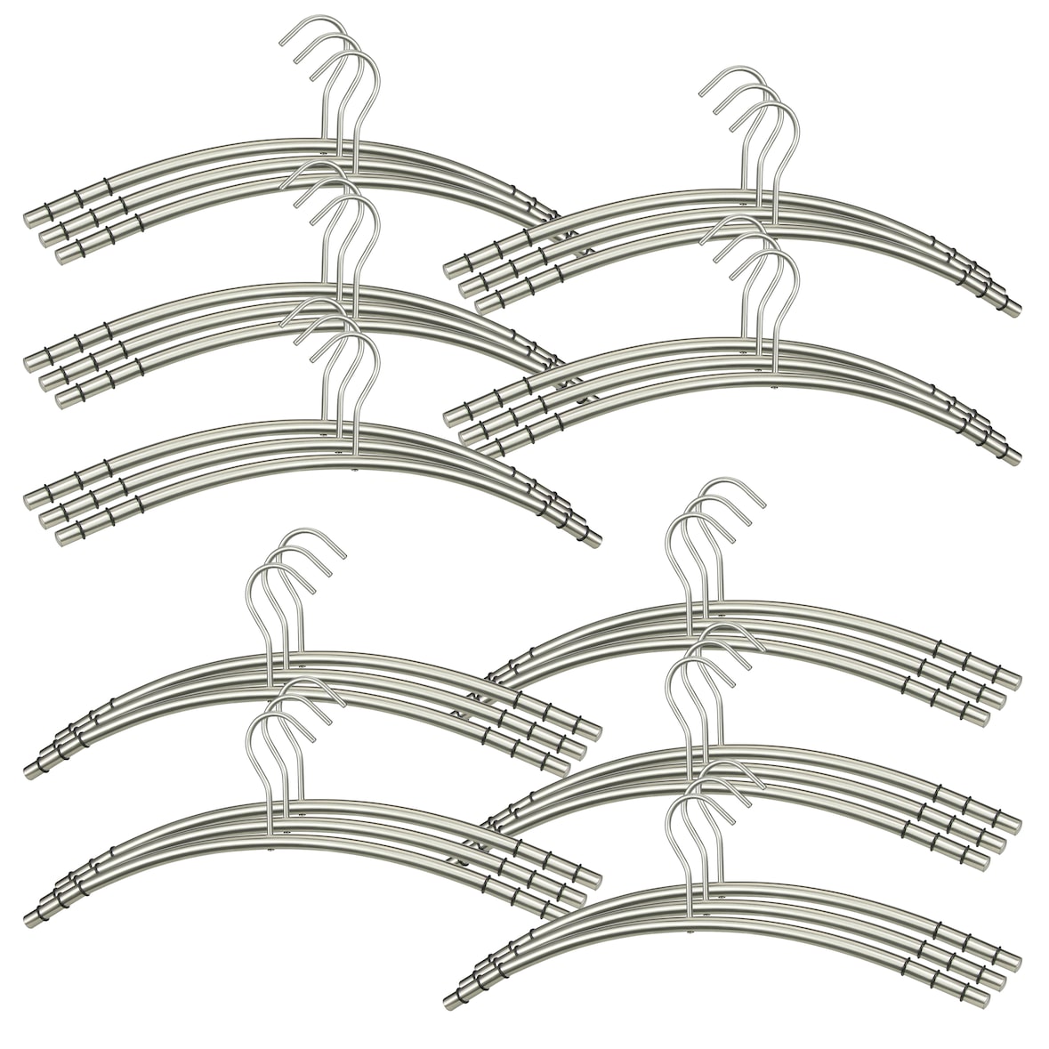 Kleiderbügel Edelstahl VE=30 Stück SZAGATO Edelstahl Kleiderbügel modern Hosenbügel Design Kleiderbügel Metall Hänger Garderobenbügel hochwertig