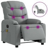 thumbnail of vidaXL Massagesessel Elektrisch Hellgrau Stoff