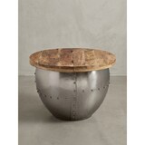 thumbnail of Couchtisch `Serchio`, rund, Industrial-Stil, Massivholz/Metall, Stauraum. 60x60x43 cm | Kadima Design