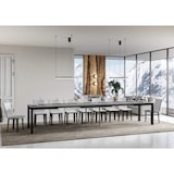 thumbnail of Tavolo allungabile 90x180/440 cm Everyday Evolution Cemento telaio Antracite
