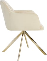 thumbnail of tectake Samt-Drehstuhl Lona mit dicker Polsterung  - 2er Set creme/gold
