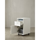thumbnail of Rollcontainer WL5.901 Weiß 33x63x38 cm Schreibtisch-Unterschrank Holz, Roll-Kommode Modern, Bürocontainer Schubladenschrank mit Tür, Kleiner