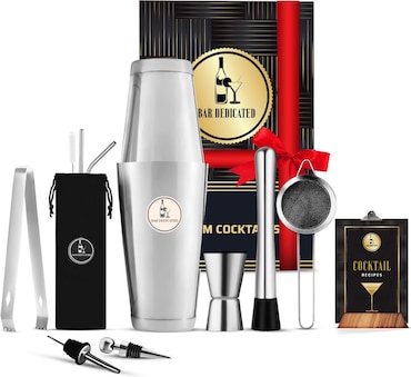 Bar Dedicated 13-delige Boston cocktail set Zilver