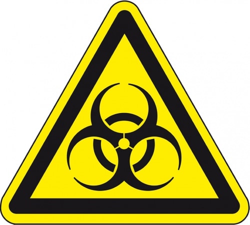 Dreifke® Warnschild Warnung vor Biogefährdung, ASR/ISO, Kunststoff, SL 300mm