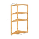 thumbnail of Estante de canto em bambu com 3 níveis Canoply 80x36.5x33.5cm Natural 7house