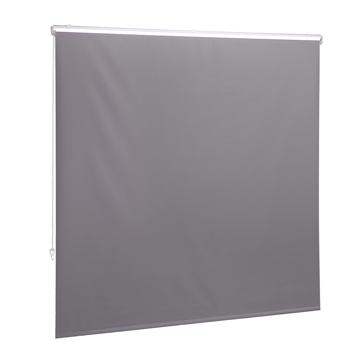 Relaxdays Duschrollo, 160x240 cm, Seilzugrollo für Dusche & Badewanne, Decke & Fenster, Badrollo wasserabweisend, grau