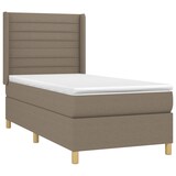 thumbnail of vidaXL Boxspringbett mit Matratze & LED Taupe 90x190 cm Stoff