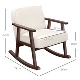 thumbnail of HOMCOM Poltrona a Dondolo per Interni con Braccioli e Cuscini