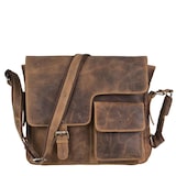 thumbnail of Greenburry Umhängetasche Leder braun Vintage Messenger Schultertasche Herren 36x31cm
