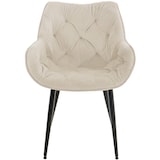 thumbnail of Stuhl Tanna Samt creme