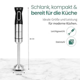 thumbnail of Emerio Stabmixer 1000W – Regelbare Geschwindigkeit – HB-132381 Schwarz / Edelstahl