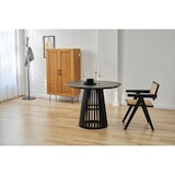 thumbnail of SIT Möbel Esstisch Ø 100 cm | klar lackiert | rund | Hevea & Holz-Furnier | schwarz | B 100 x T 100 cm H 77 cm | 07107-91 | Serie TISCH