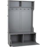 thumbnail of COSTWAY Coat Stand met Bank & 5 Dubbele Haken, Coat Rack met Open Compartments & Schoenkast