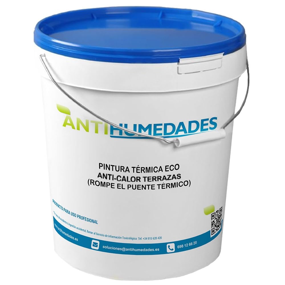 Tinta Anti-Calor para Terraços e Coberturas (15l, Branco) - Isolamento térmico e impermeabilização, para varandas e coberturas