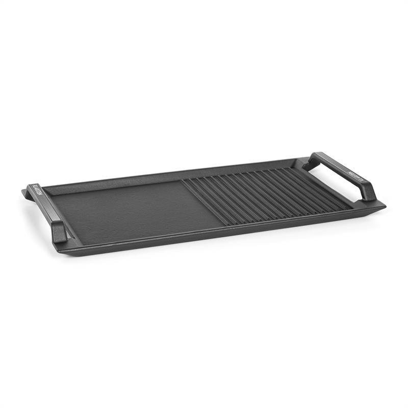 Delicatessa Grill Pan Grillplatte Induktionskochfeld Zubehör 43,5x23cm Schwarz