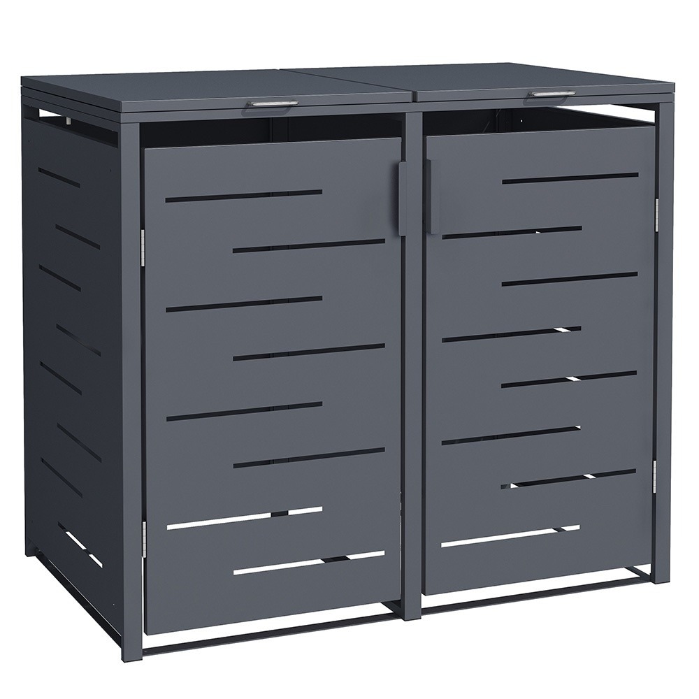 Kliko ombouw Design - 2 containers - Antraciet