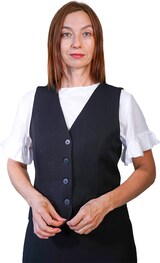 thumbnail of Gilet da donna Raputa con scollo anteriore. Tessuto: 65% poliestere, 35% cotone, foderato, taglia XXL