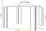 thumbnail of Carpas para Exterior Grandes Con Mosquitera Fácil de Drenar Poliéster Acero 3x3 m