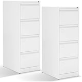 thumbnail of m-office Archivador Metálico Organizativo de Oficina Blanco con 4 Cajones y Cerradura - Mueble Cajonera de 132x46x62 cm (2 unds)