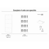 thumbnail of SARMOG SCARPIERA 3 ANTE P18 KIT L63 P18 H117 in truciolare nobilitato color bianco fiammato