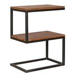 thumbnail of Beistelltisch S-Form Massivholz Metall Wohnzimmertisch Anstelltisch Landhaus