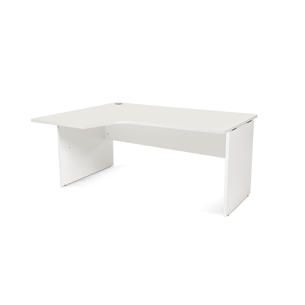 Rocada mesa de oficina serie work con forma de l izquierda 160x120 blanco/blanco