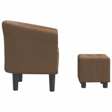thumbnail of Chaise cabriolet avec repose-pied marron tissu Modèle Lervélis