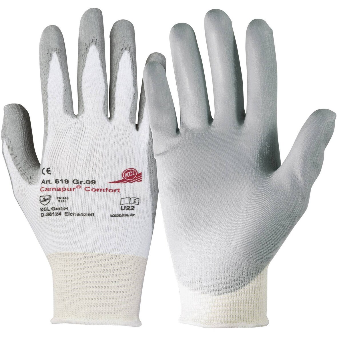 KCL Camapur ? Comfort 619-8 Polyurethan, Polyamid Arbeitshandschuh Gr??e (Handschuhe): 8, M EN 388 C