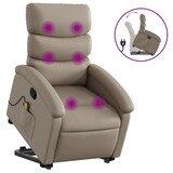thumbnail of vidaXL Massagesessel mit Aufstehhilfe Cappuccino-Braun Kunstleder