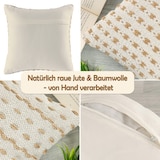 thumbnail of Zierkissen 40x40cm Dekokissen 12-teilig Set 2 x 6 VE Sofakissen Baumwolle u. Jute natur