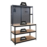 thumbnail of Profi Werkbank GIANT BEAST mit Lochwand | HxBxT 180x120x60cm | Fachlast 175kg | Schwarz