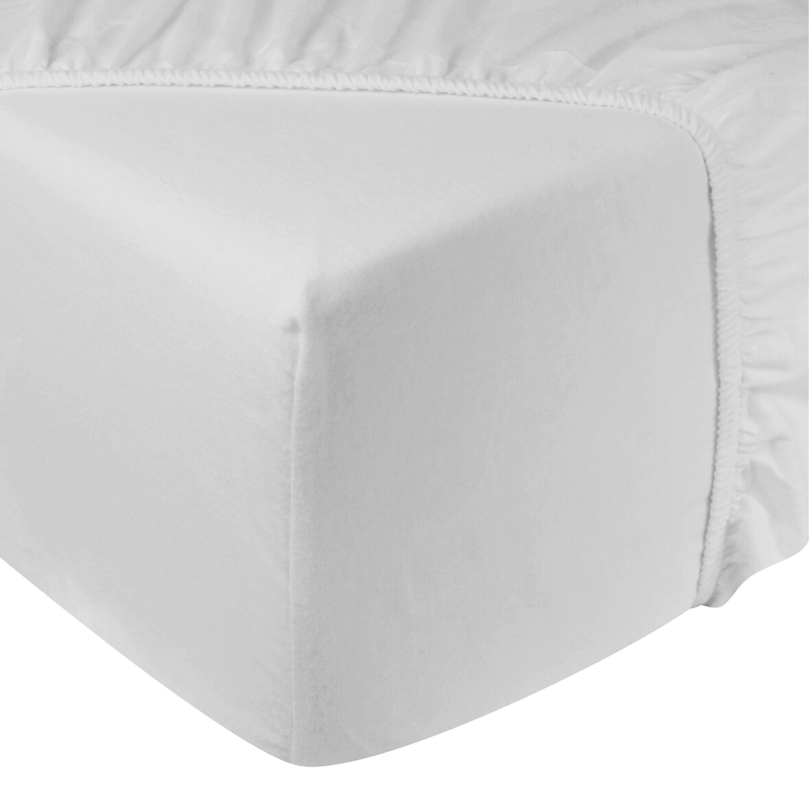 DoubleDry Hoeslaken Flanel 140 x 200 cm - 100% zacht katoen - wit