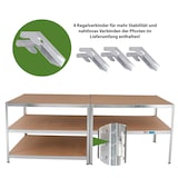 thumbnail of 2x Schwerlastregal Steckregal 200x100x30 Archivregal Schwerlastregal Lagerregal Kellerregal Metallregal Regal Garagenregal