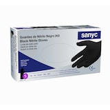 thumbnail of Guantes nitrilo sin polvo negro Sanyc talla pequeña 100 unidades