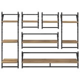 thumbnail of vidaXL Wandregal-Set mit Regal 6 pcs Artisan-Eiche 100 x 25 x 30 cm