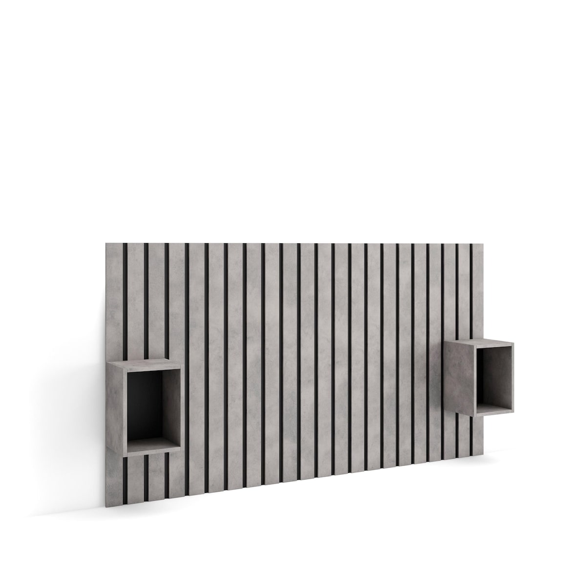 Testiera e Comodini, Spalliera letto, stoccaggio, 196x107x3cm, Letto 120,135,140cm, Pannelli, Stile moderno, Cemento _ 469_1