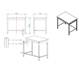 thumbnail of Tavolo lavoro in acciaio inox 80x70x85 cm