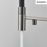 thumbnail of Lana | Rubinetto estraibile grigio nero a 3 vie | Miscelatore cucina per acqua potabile in acciaio inossidabile | Girevole a 360° Filtra 3 connessioni