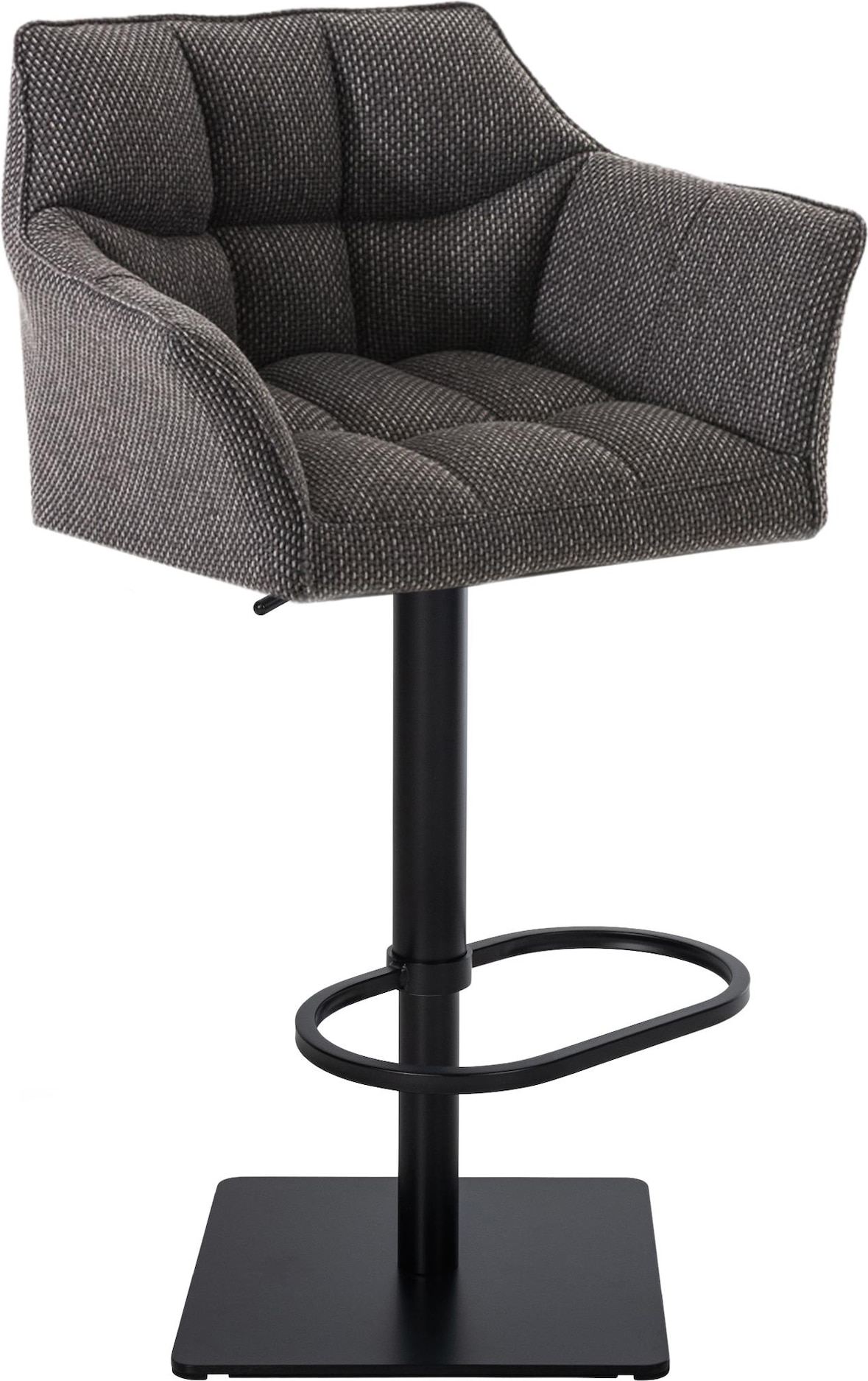 Barhocker Damaso Stoffbezug titangrau/schwarz