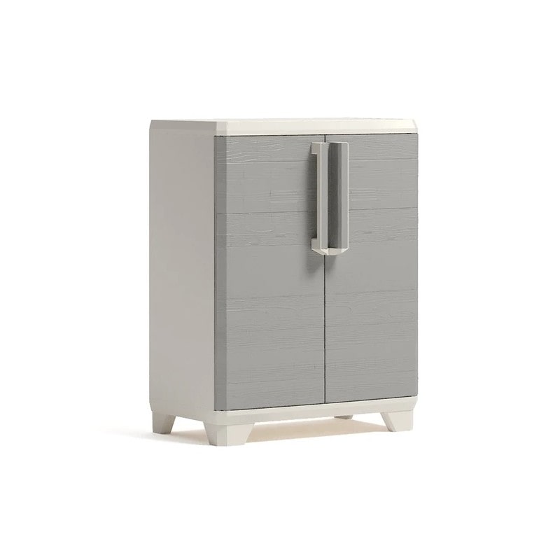 Keter armadio linear wood basso 9725300 90x39x68 per esterno-interno