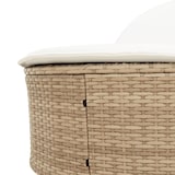 thumbnail of vidaXL Ligbed 2-persoons met kussens poly rattan beige