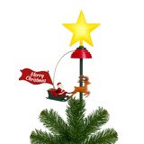 thumbnail of WellHome - Estrela de Natal LED para o topo da árvore com música e trenó giratório