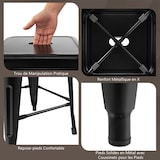 thumbnail of Helloshop26 - Conjunto de 4 banquetas de bar empilháveis ​​em metal preto 42 x 42 x 76 cm design moderno para cozinha/bar 20_0012601