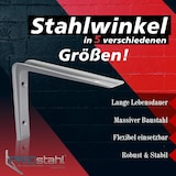 thumbnail of PRIOstahl Stahlwinkel Regalträger 120 × 170 mm – 10er Set Weiß Belastbare Wand-Regalwinkel aus Stahl