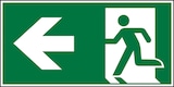thumbnail of Rettungszeichen, Notausgang links - ASR A1.3 (DIN EN ISO 7010) - 300x150x1.5 mm Kunststoff