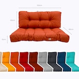 thumbnail of Lot coussins extérieur pour palette orange 120x80 Imperméables Anti-UV DECOARTS