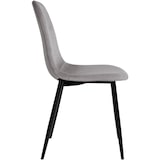 thumbnail of DELUKE® Esszimmerstühle 4er Set MOVI - Grau Samt, Metall 88x44x51cm Esszimmerstuhl Stuhl Esszimmer Küchenstühle